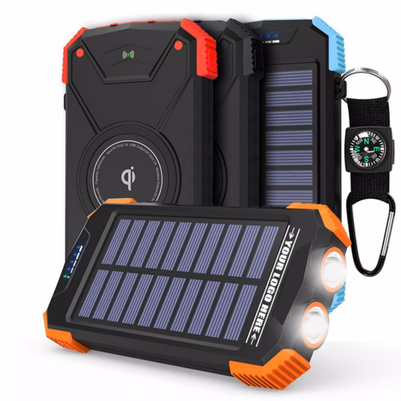 10k mAh Multifunction Solar Power Bank with Flashlight