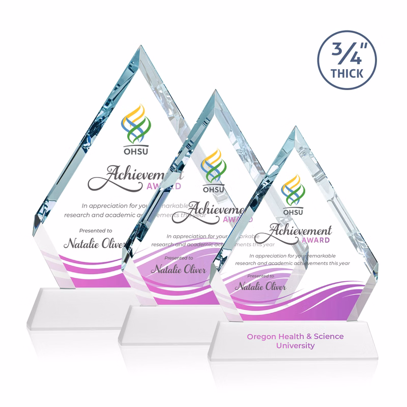 Apex VividPrint™ Award on Newhaven Base - White