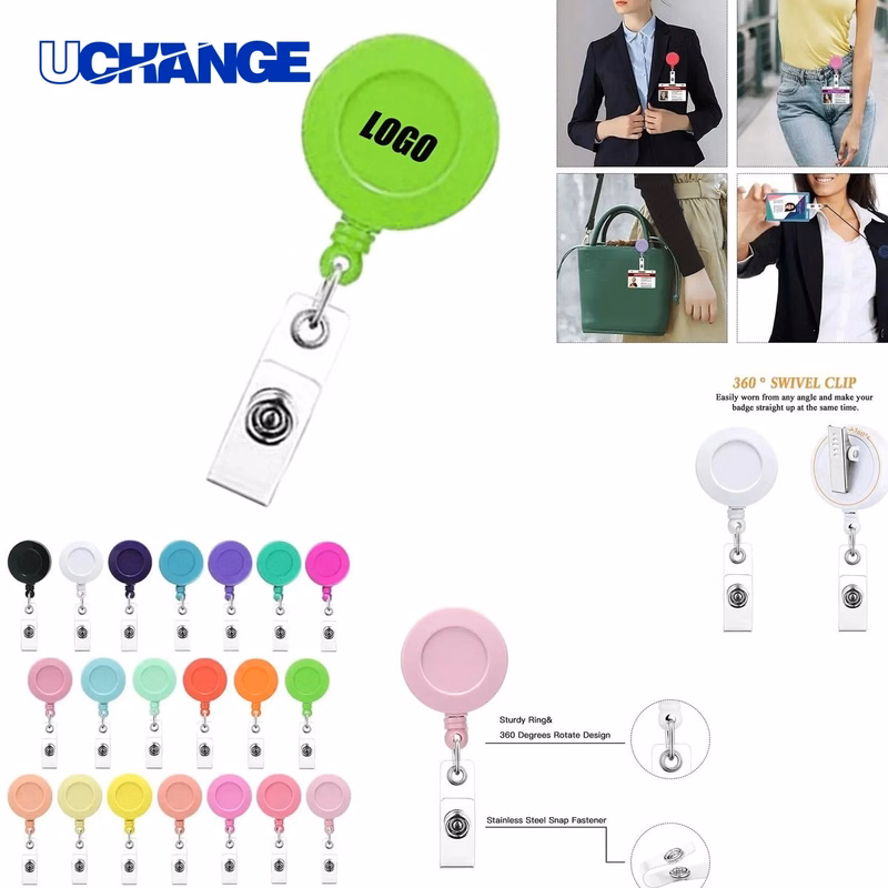 360-Degree Retractable Badge Reel Office ID Holder