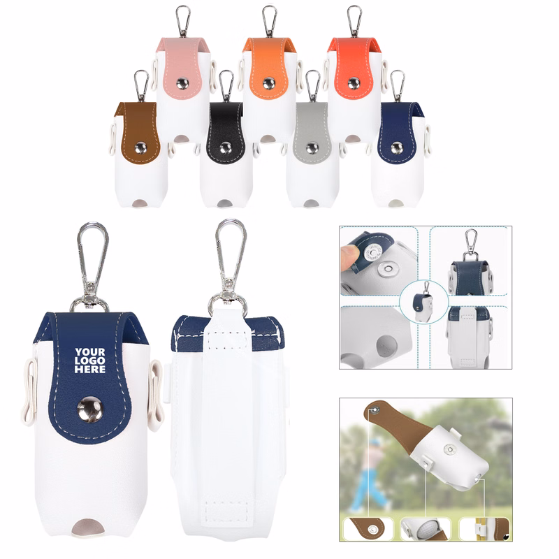 PU Leather Two-Ball Portable Golf Bag
