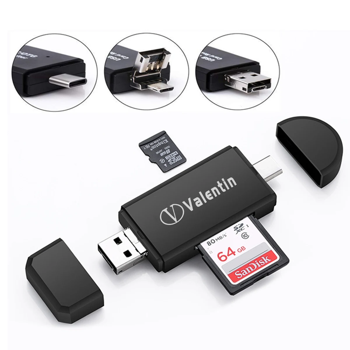 3-In-1 Portable Memory Card Reader 1