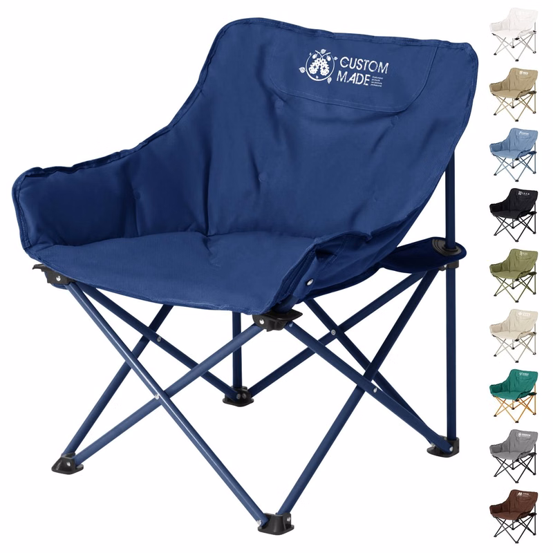 Outdoor Foldable 600D Double-Layer OxfordCamping Moon Chair With Carry Bag