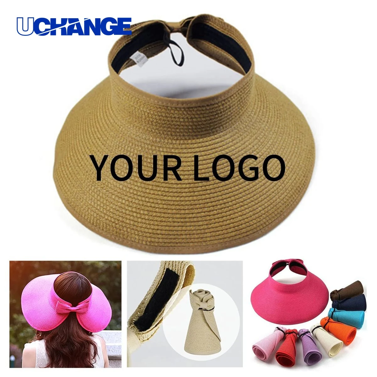 Straw Sun Visor Hat for Outdoor Use 1