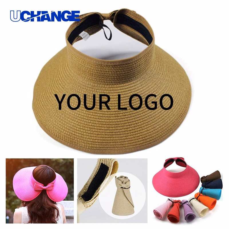 Straw Sun Visor Hat for Outdoor Use