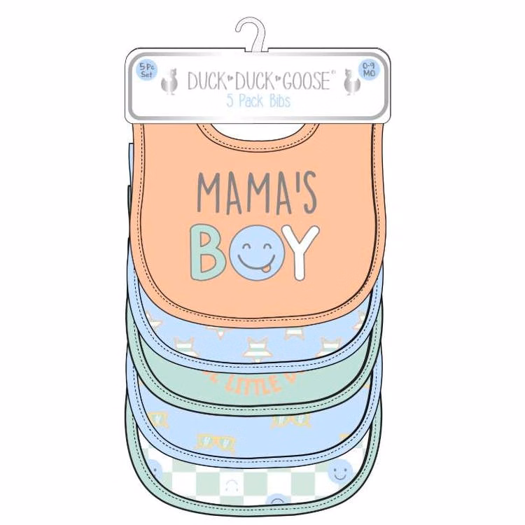 5pk Bibs - Assorted Colors