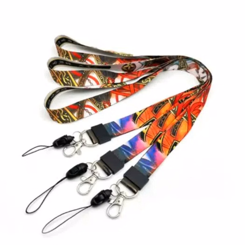Luxury Print Logo Lanyard Keychain