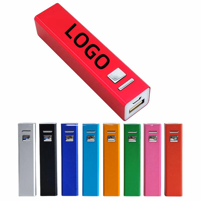MOQ 2600mAh Pocket-Sized Metal Tube Portable Power Banks