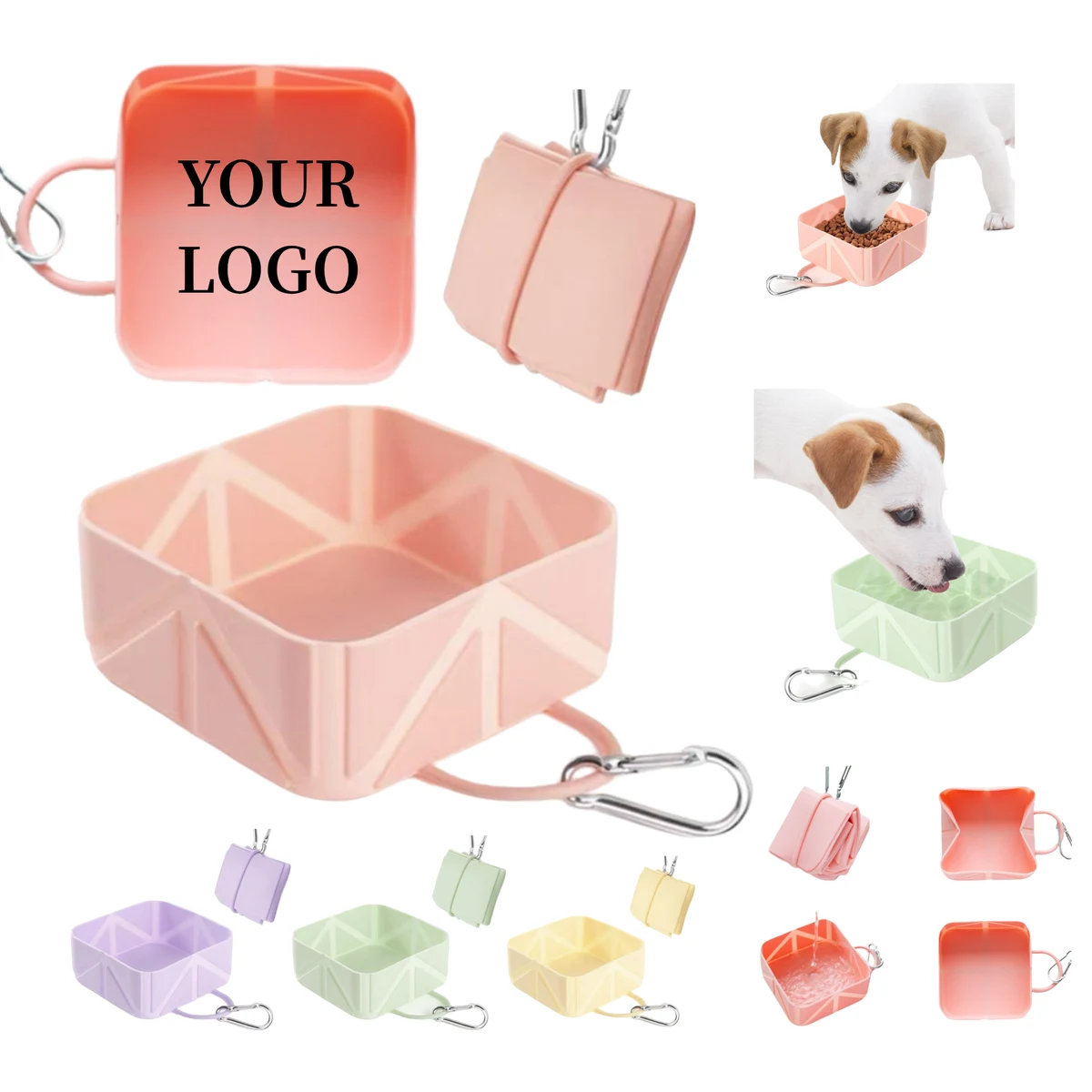 Portable Silicone Dog Bowl Collapsible Camping 1