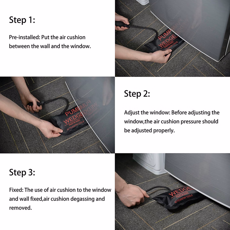 Square Air Wedge Pump Bag for Car Door Window Frame Mounting