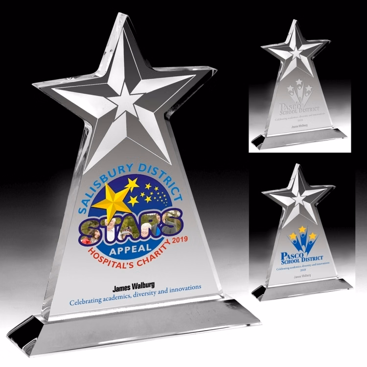 Vertical Star Award - 4 Color Process
