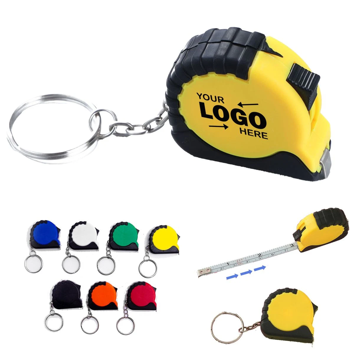 Portable Compact Mini Retractable Tape Measure Keychains 1