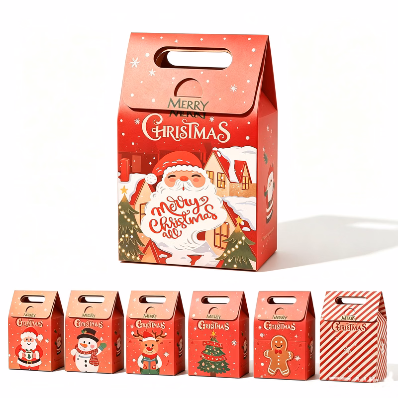 Cartoon Santa Christmas Gift Box