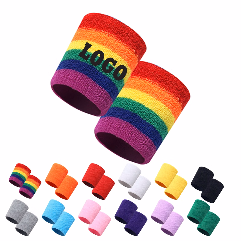 Embroidered Custom Wrist Sweatband Tennis  Band