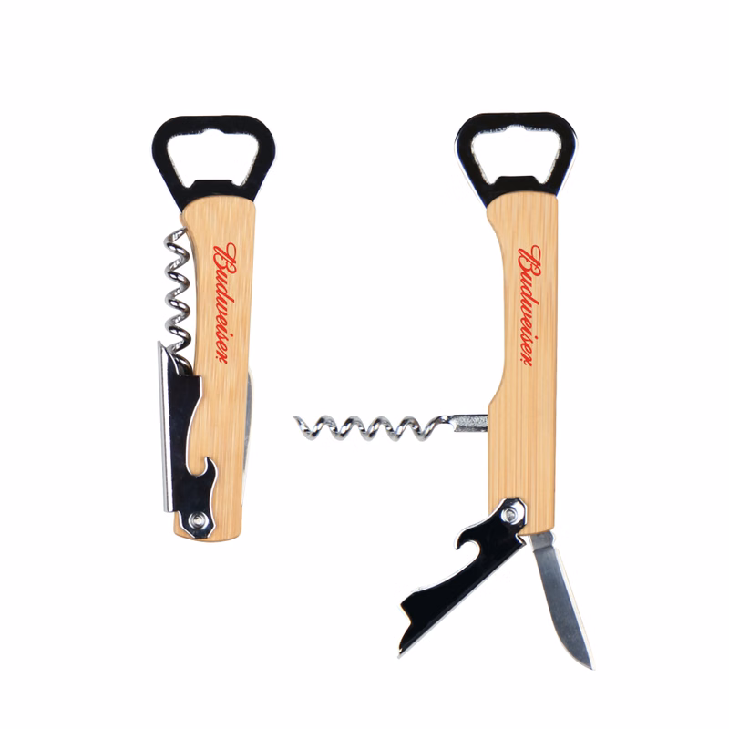 Union Printed - 4-in1 Durable Wood Wine Beer Opener with Knife