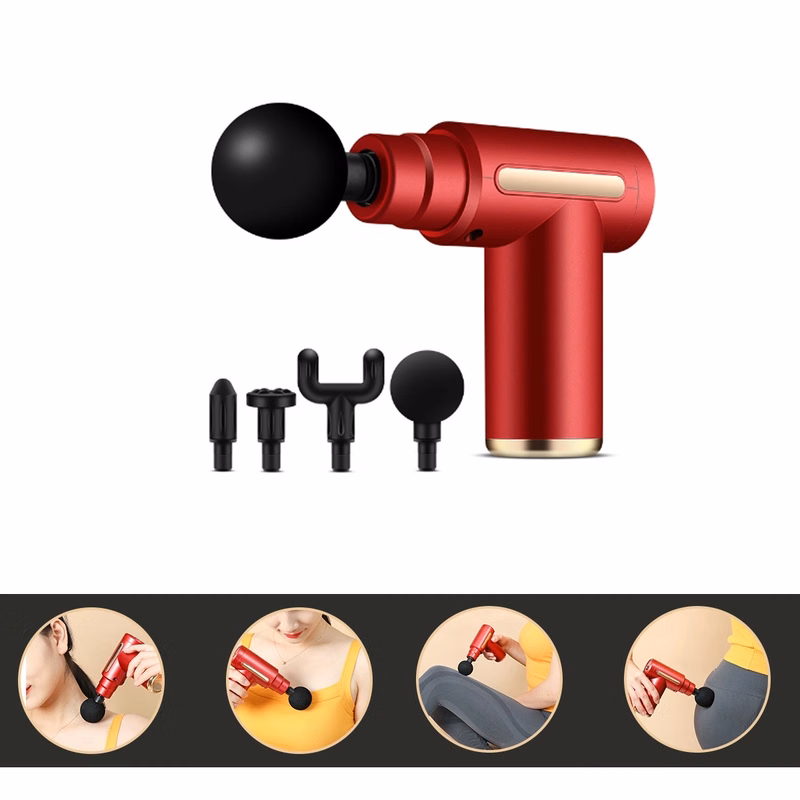 6 Speeds 4 Heads Electric Mini Massage Fascial Guns