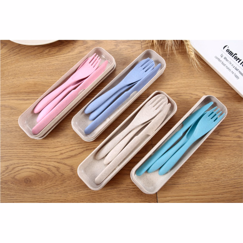 Three-piece Wheat Straw Knife and Fork Set