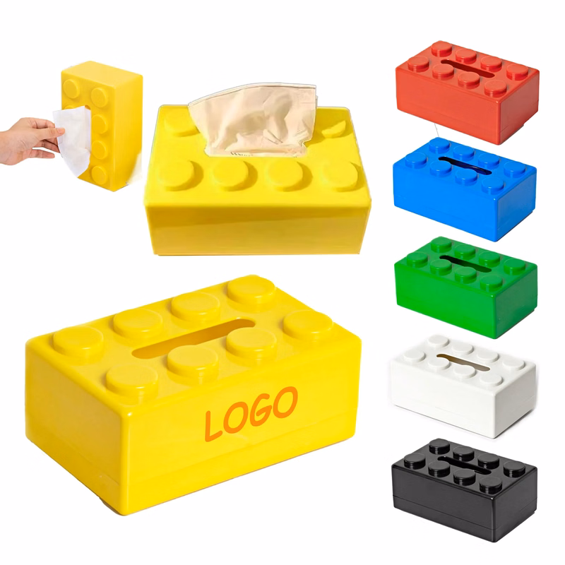MOQ 10 Building Block Shape Tissue Box Magnetic