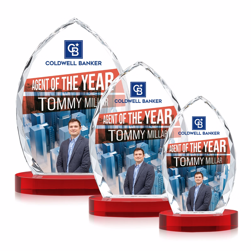 Wilton VividPrint™ Award on Alberton Base - Red