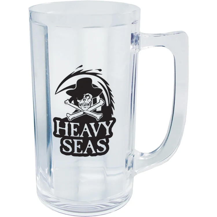 8oz Plastic Fluted Beer Mug with Handle 1