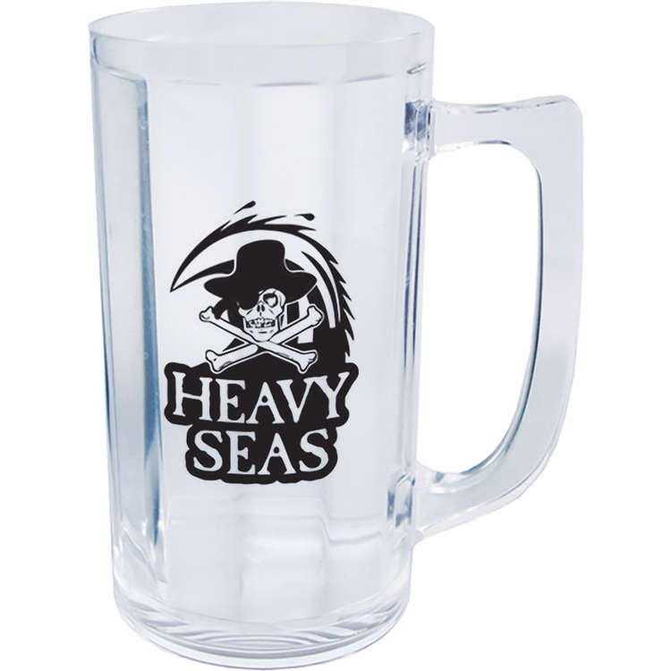 8oz Plastic Fluted Beer Mug with Handle