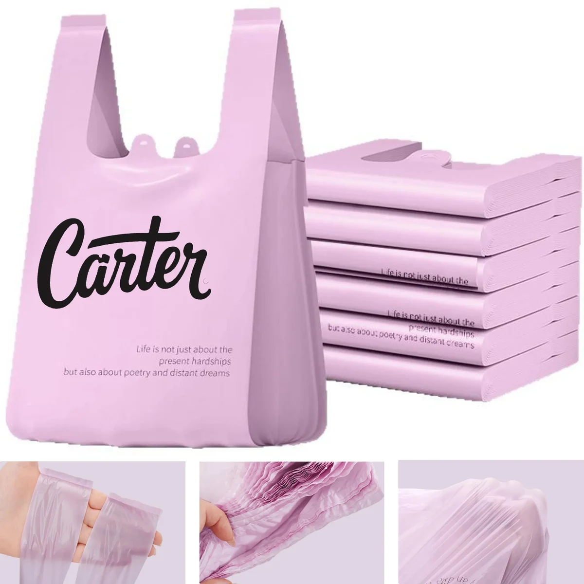 Printed thickened horse clip kitchen storage plastic bag 1