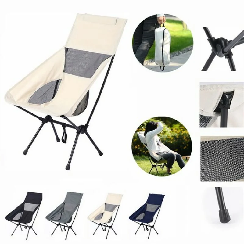Folding High Back Camping Chair with Head Support 1