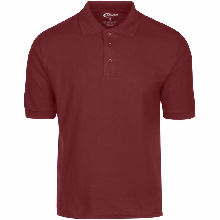 Men's Polo Shirts - Burgundy Size Medium