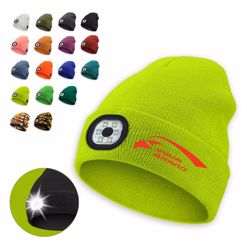 LED Beanie Hat Warm Outdoor Bluetooth Adjustable Cap Unisex