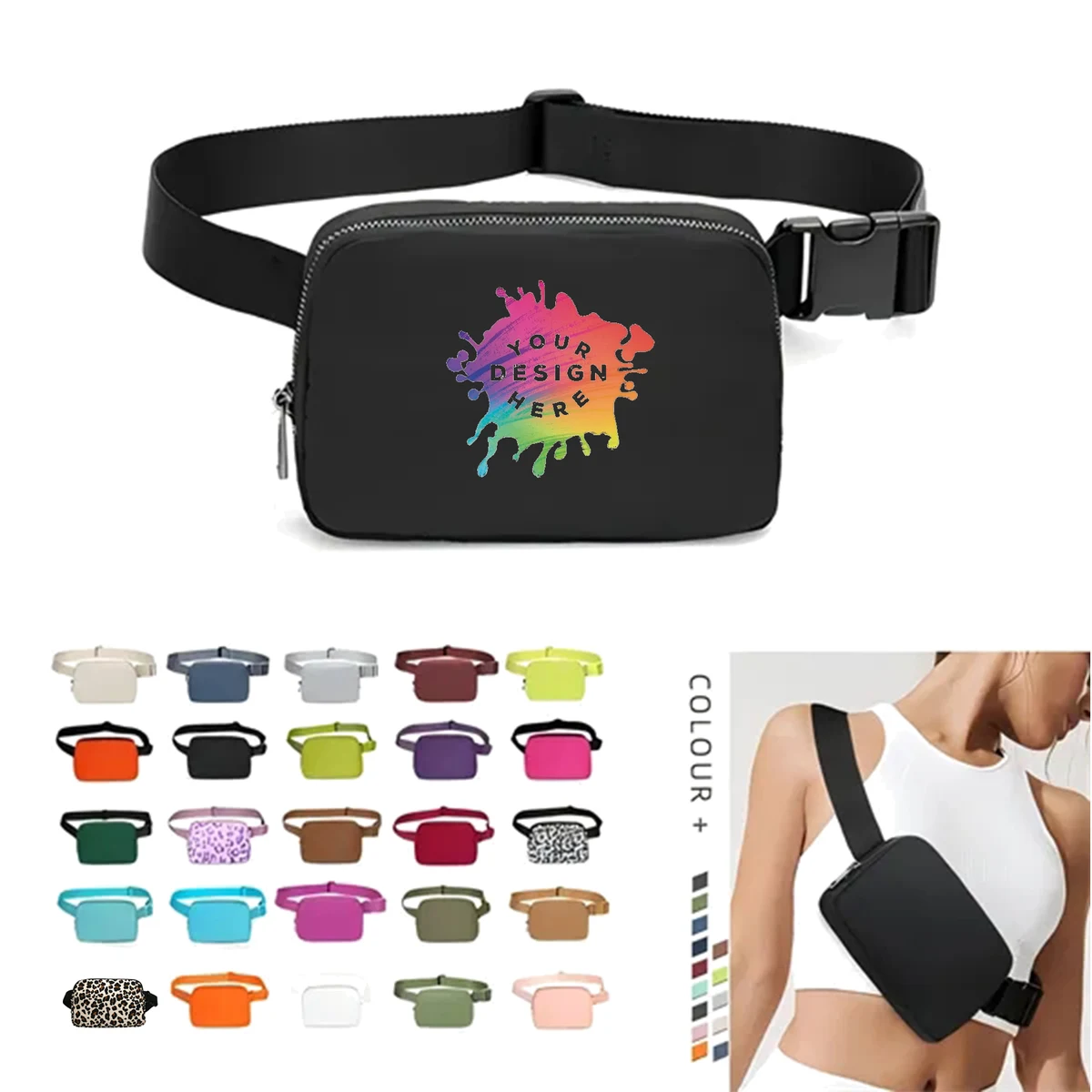 Full Color Adjustable Sports Waist Pack MOQ 50 1