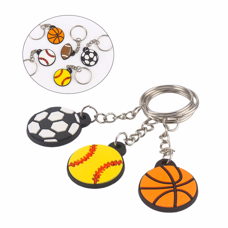 Ball-Shaped PVC Keychain