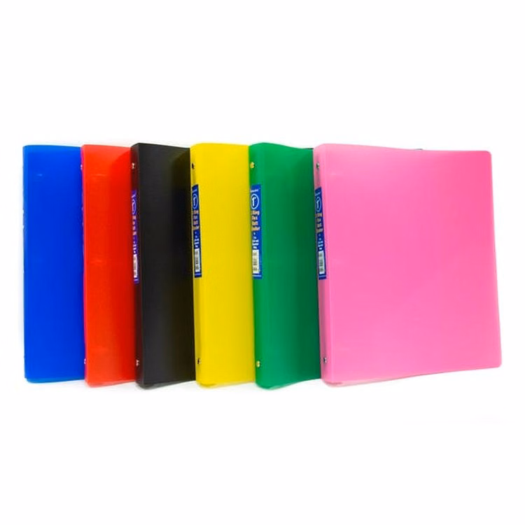 Flexible 3-Ring Binder - Assorted Colors Matte Finish 1"