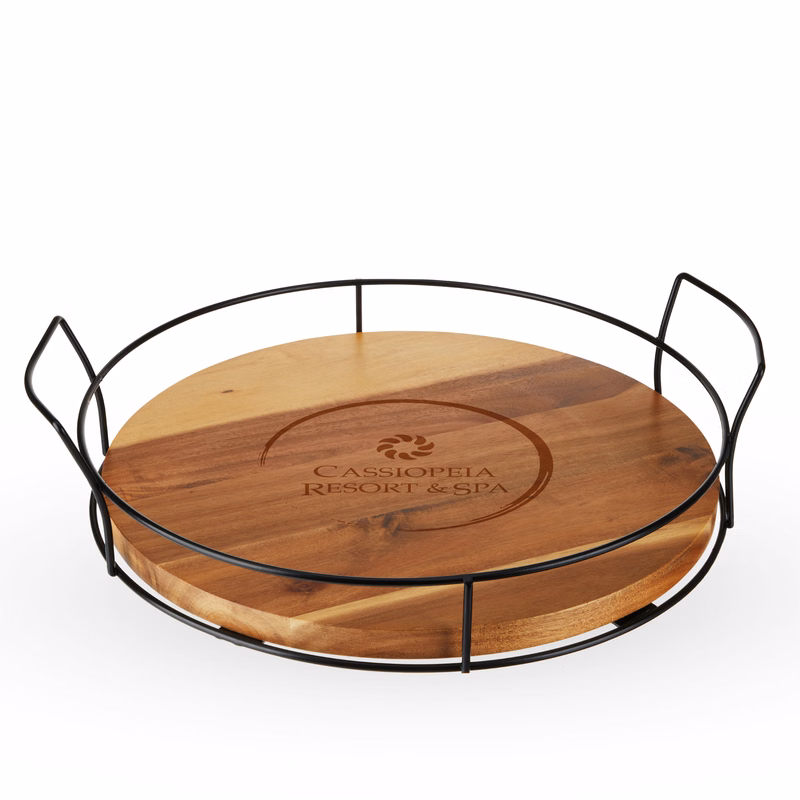 Twine Living® Modern Manor Acacia Cocktail Tray