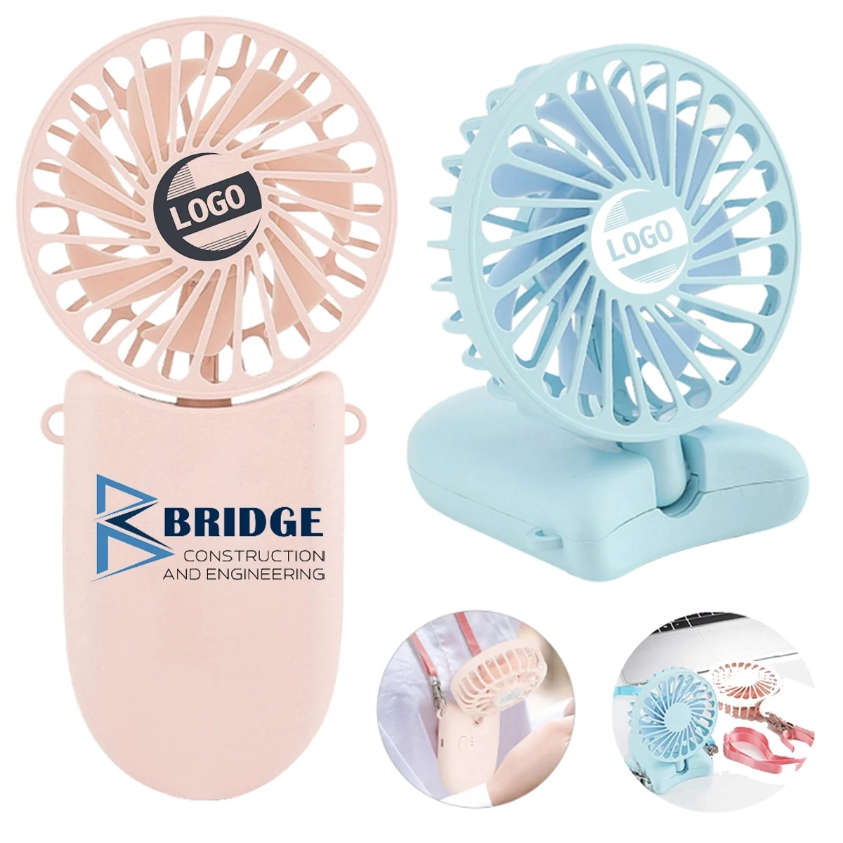 Mini Rechargeable Foldable Hand Held Portable Neck Fan 1