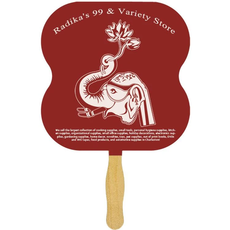 Hour Glass Sandwiched Hand Fan (2 Side/ 1 Imprint Color) 1