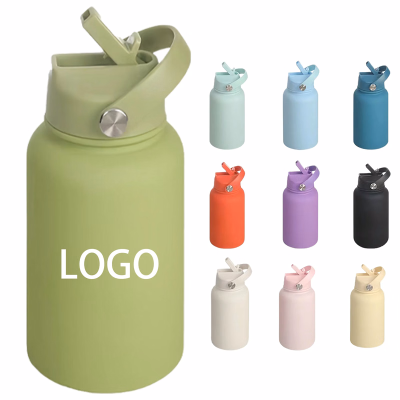 22oz Insulated Stainless Steel Bottle with Straw