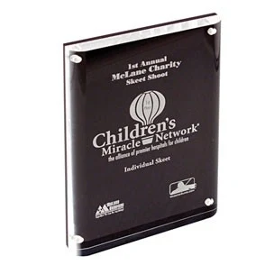 Magnetic Floating Self Standing Acrylic Plaque 1