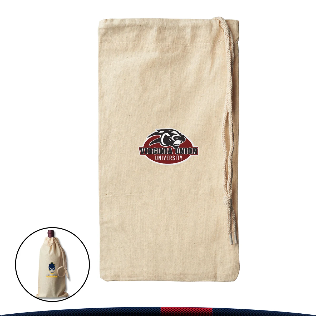 Nibi Cotton Drawstring Wine Bag 1