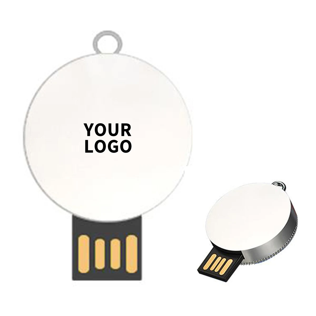 Universal Serial Bus Flash Drive With School Emblem Metal Shell 1