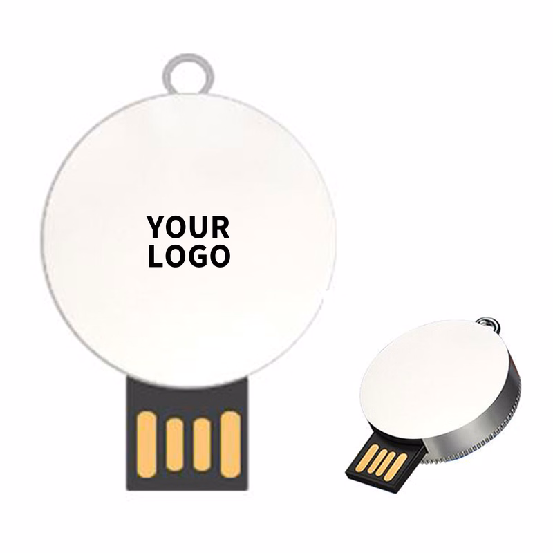 Universal Serial Bus Flash Drive With School Emblem Metal Shell