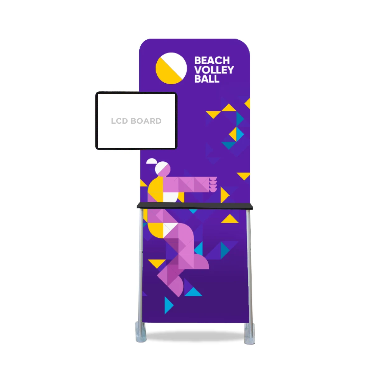 Tension Fabric Stand With LCD Board 1