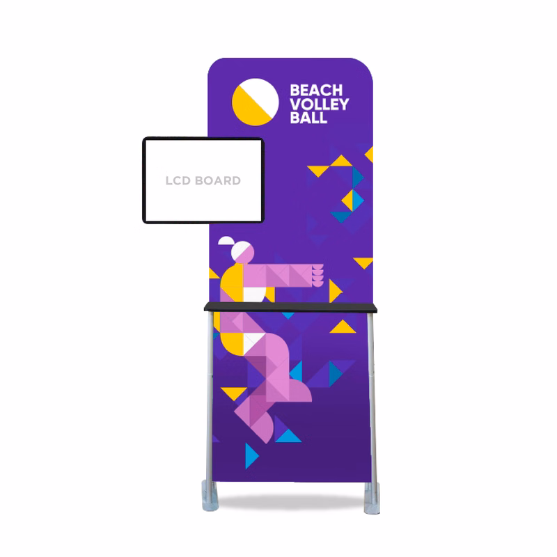 Tension Fabric Stand With LCD Board