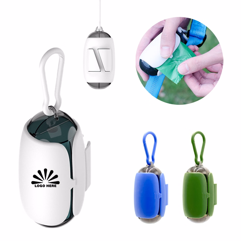 Portable Pet Waste Bag Dispenser with Cutter