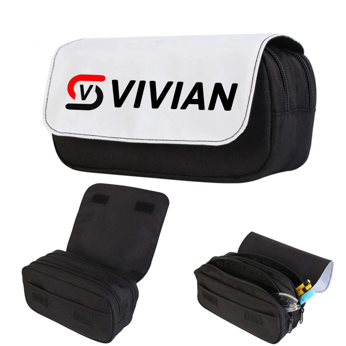 Student Polyester Flap Pencil Case 1