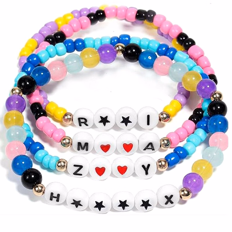 Custom Rice Bead Crystal Bracelet