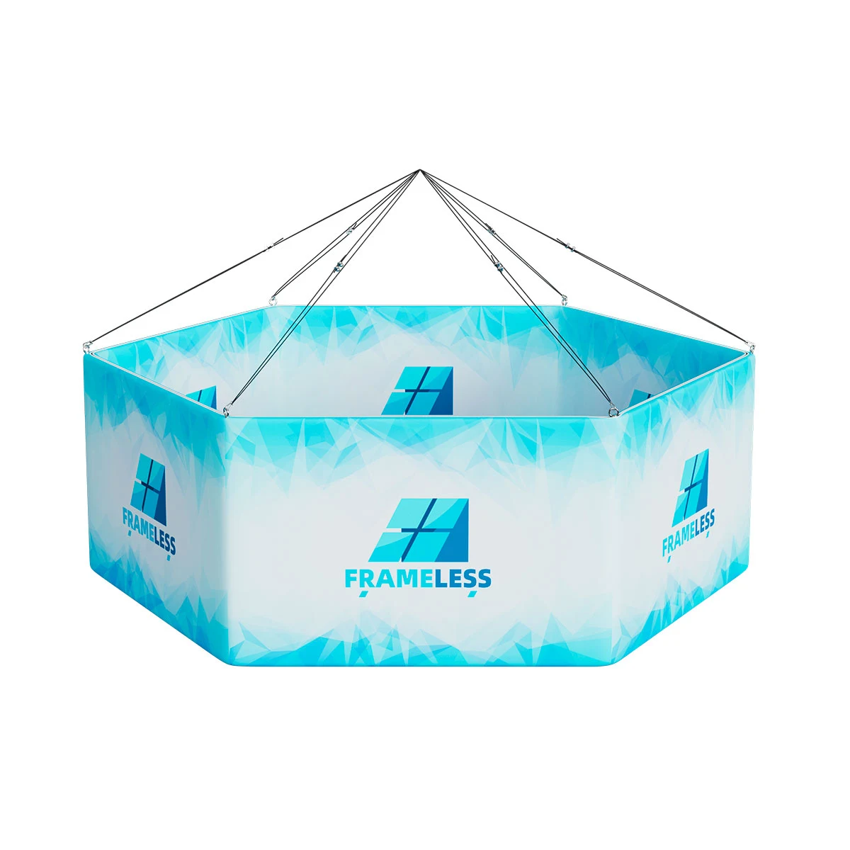 10ft Hex Hanging Banner Kit 1