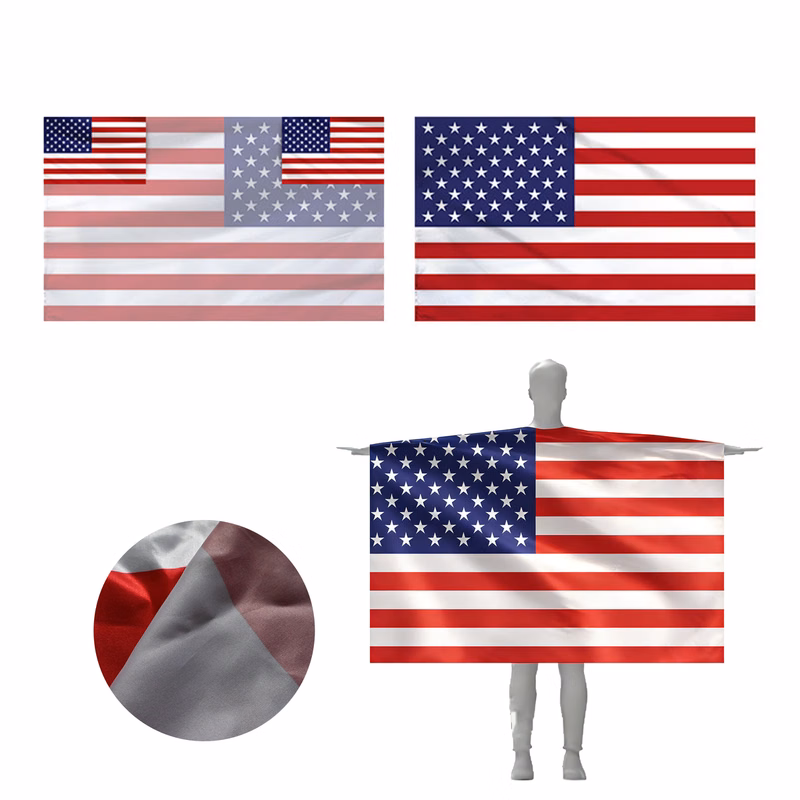 American Flag Custom Polyester Capes & Cloaks
