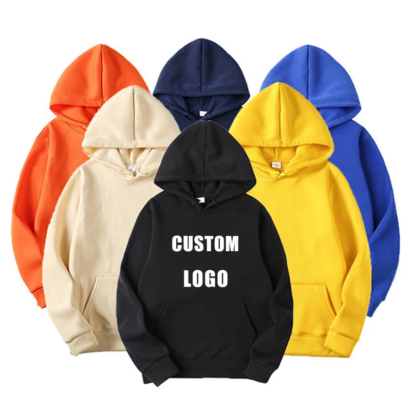 Custom Cotton Pullover Hoodies With Kangaroo Pocket, custom hoodie or sweatshirt with logo imprint 1