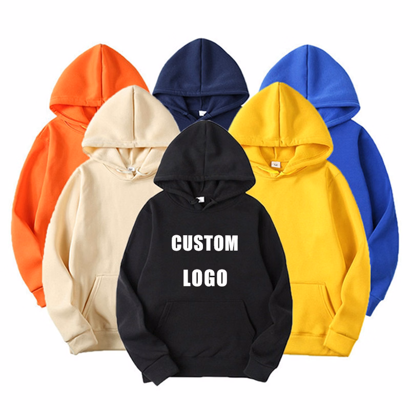 Custom Cotton Pullover Hoodies With Kangaroo Pocket