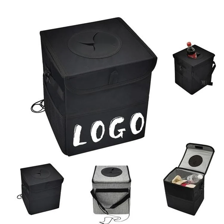 Foldable Car Trash bag and Storage Pockets 1