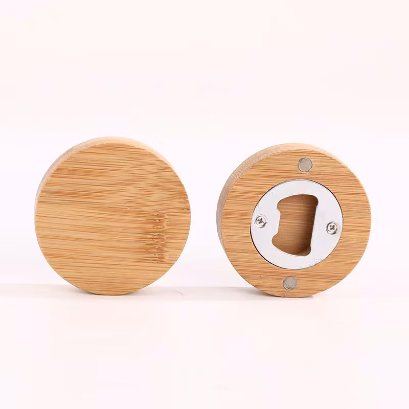 Handmade Wood Bottle Opener Round